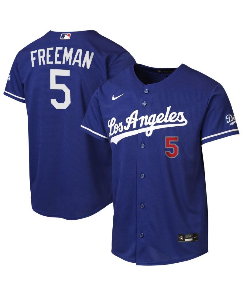 Big Boys and Girls Freddie Freeman Royal Los Angeles Dodgers Alternate Stadium Jersey