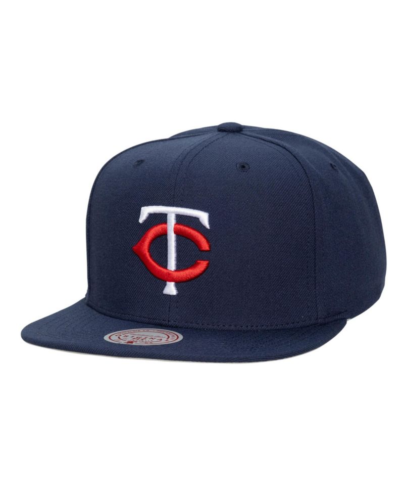 Men's and Women's Navy Minnesota Twins Side Logo Snapback Hat