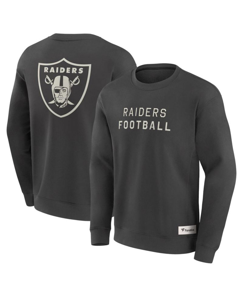 Men's Charcoal Las Vegas Raiders Elements Future Ground Lettering Pullover Sweatshirt