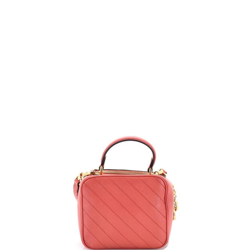 Blondie NM Top Handle Shoulder Bag Diagonal Quilted Leather