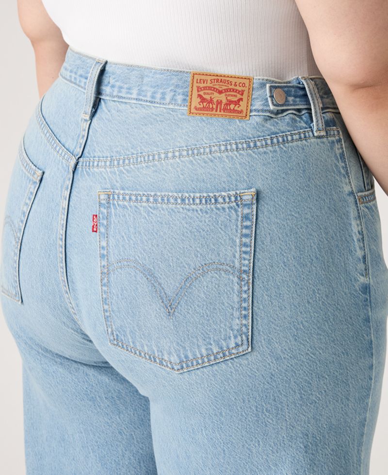 Women's Cinch-Waist Lightweight Baggy Jeans