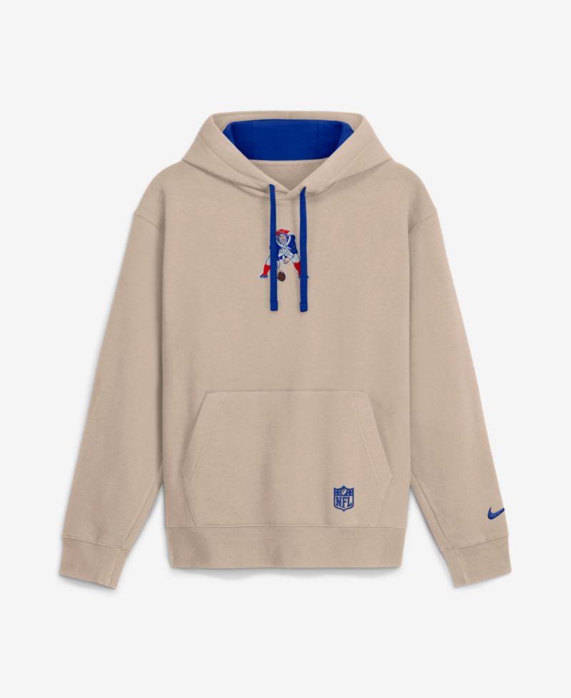 Men's Sand New England Patriots Rewind Club Hoodie