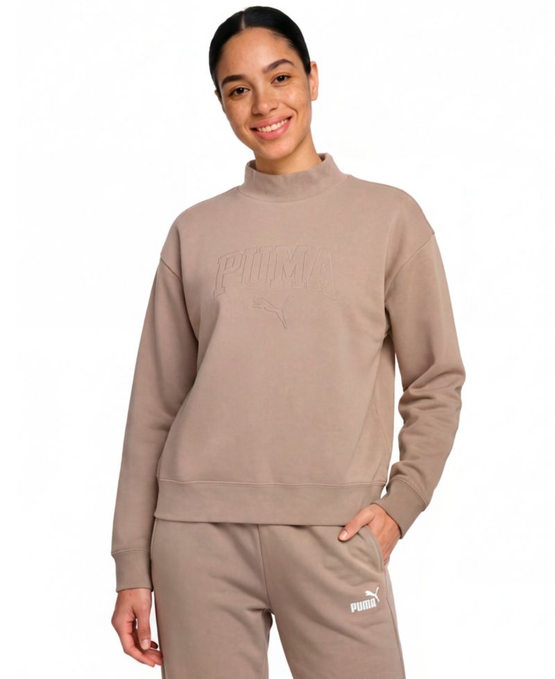 Women's Ess Relaxed Mock Neck Crew Sweatshirt
