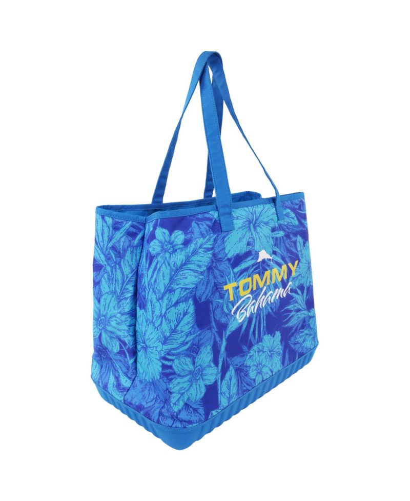 Water-Repellent Tote with Pouch – Tropical Floral Print