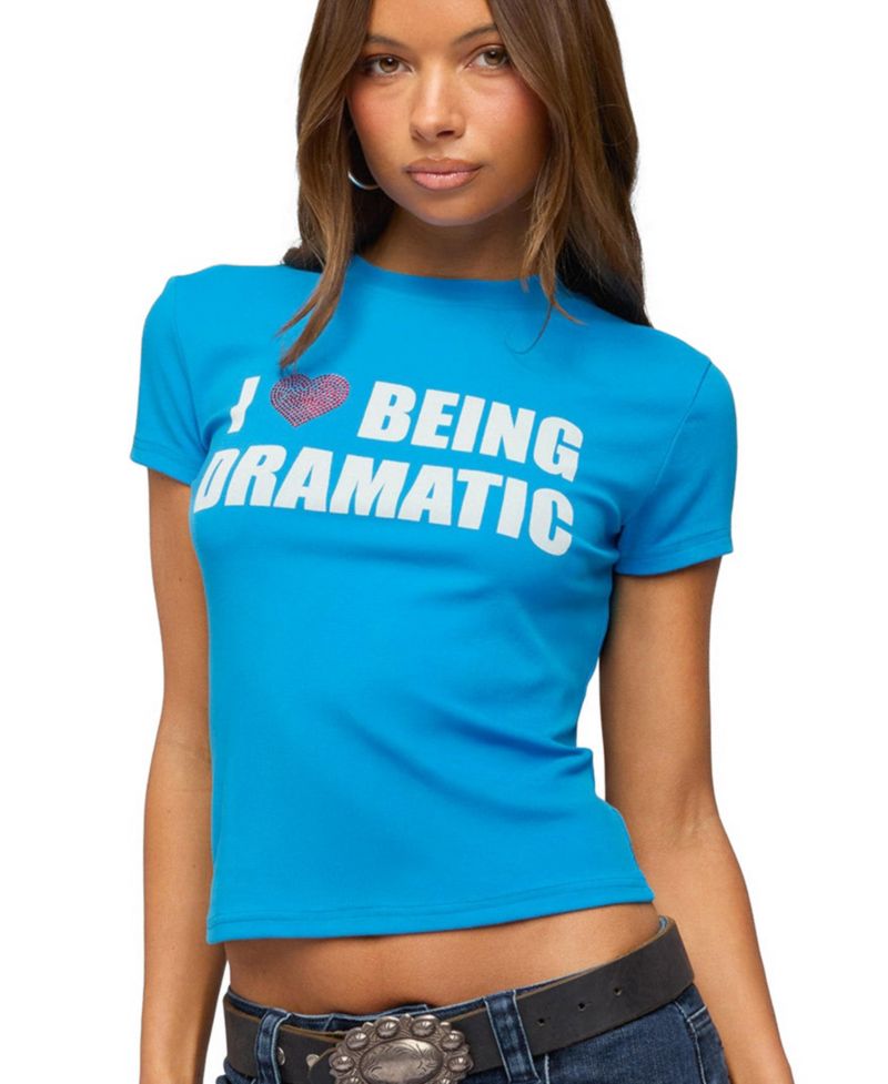 Women's Drama Queen Rhinestone T Shirt