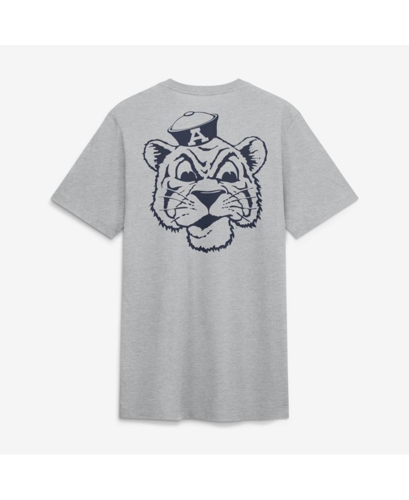 Men's Heather Gray Auburn Tigers Arch Wordmark Legacy Tri-Blend T-Shirt