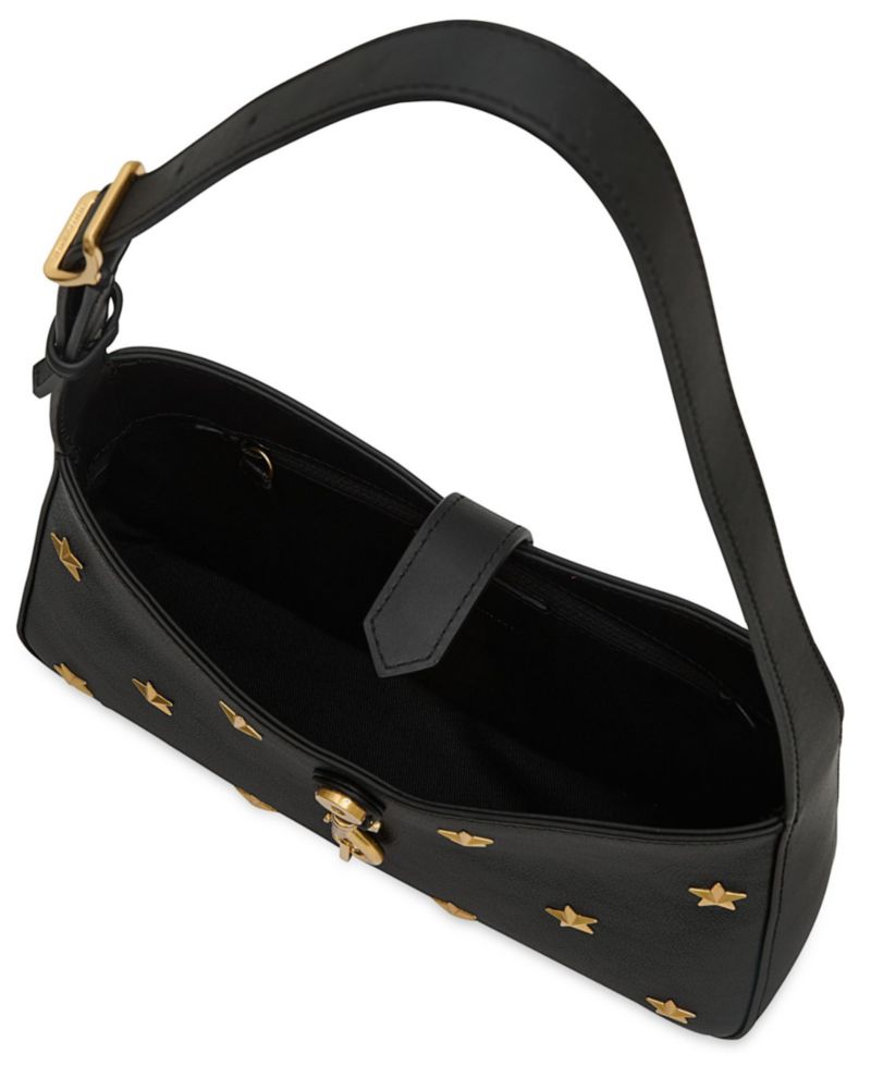 Megan Small Star-Studded Leather Shoulder Handbag