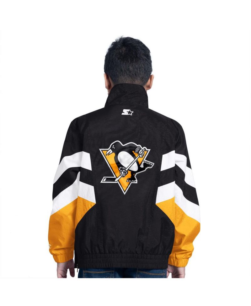 Big Boys and Girls Black Pittsburgh Penguins Prospect Half-Zip Pullover Top