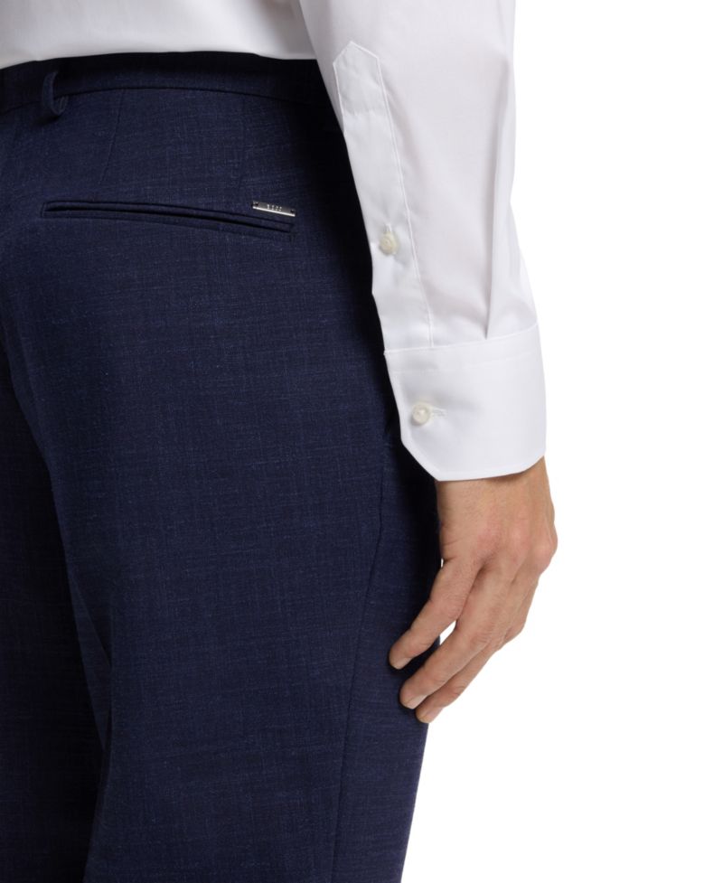 BOSS by Men's Melange Stretch Slim-Fit Pants