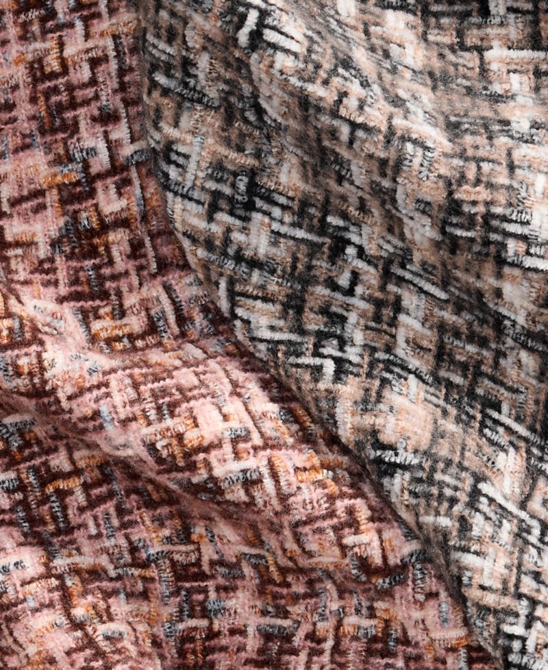 Women's Chenille Space-Dye Triangle Black Wrap Scarf
