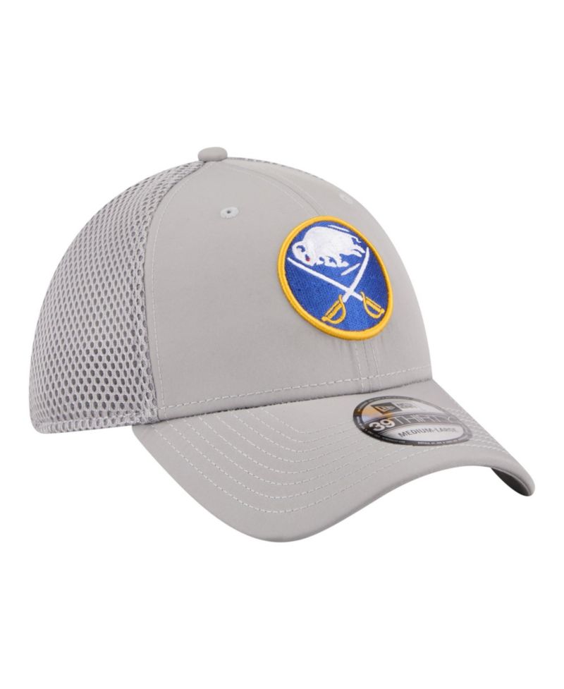 Men's Gray Buffalo Sabres Logo 39THIRTY Flex Hat