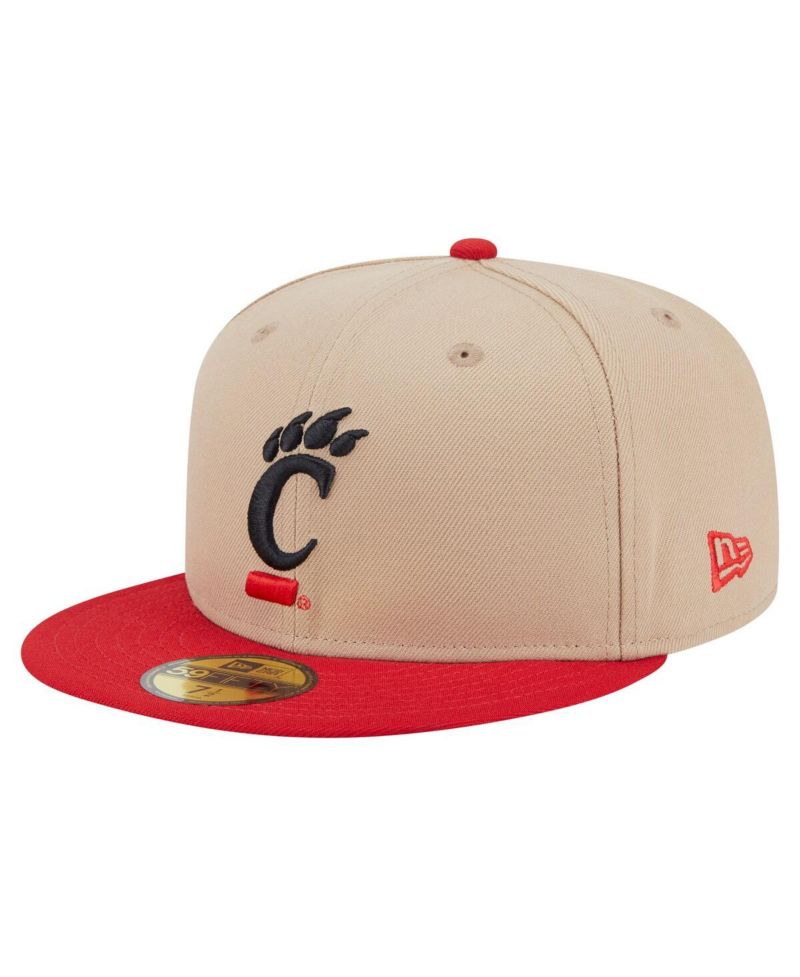 Men's Khaki Cincinnati Bearcats Two-Tone 59FIFTY Fitted Hat