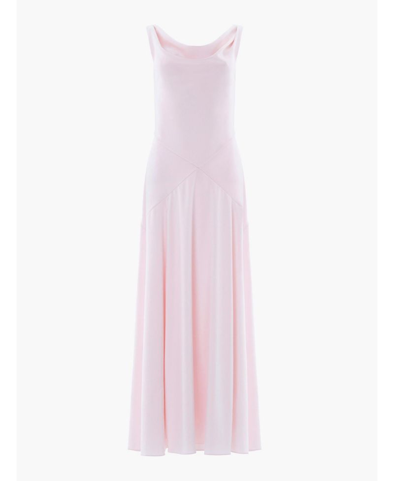 Women's Evangeline Satin Sleeveless Cowl Neck Gown