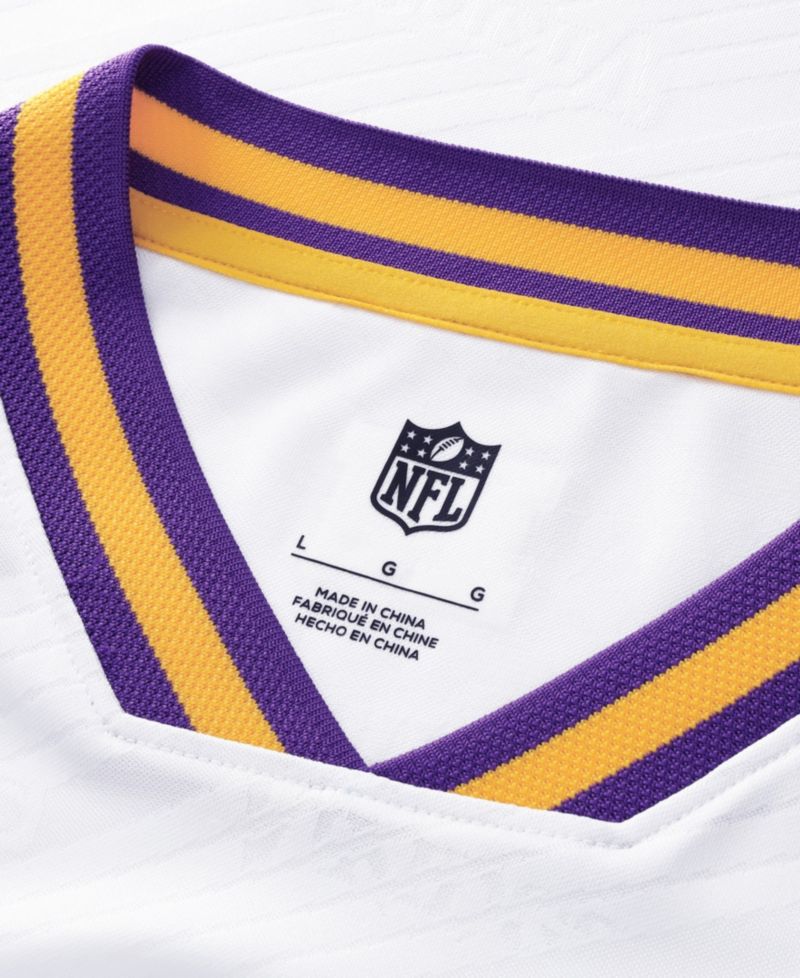 Big Boys and Girls White Minnesota Vikings Football x Football V-Neck Fan Jersey