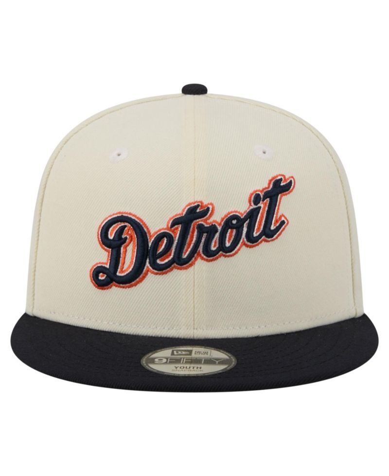 Big Boys and Girls White Detroit Tigers Two-Tone 9FIFTY Snapback Hat