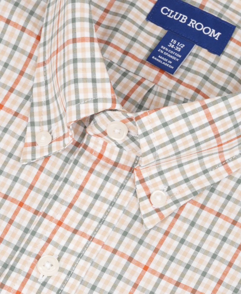 Men's Regular-Fit Harrington Plaid Dress Shirt
