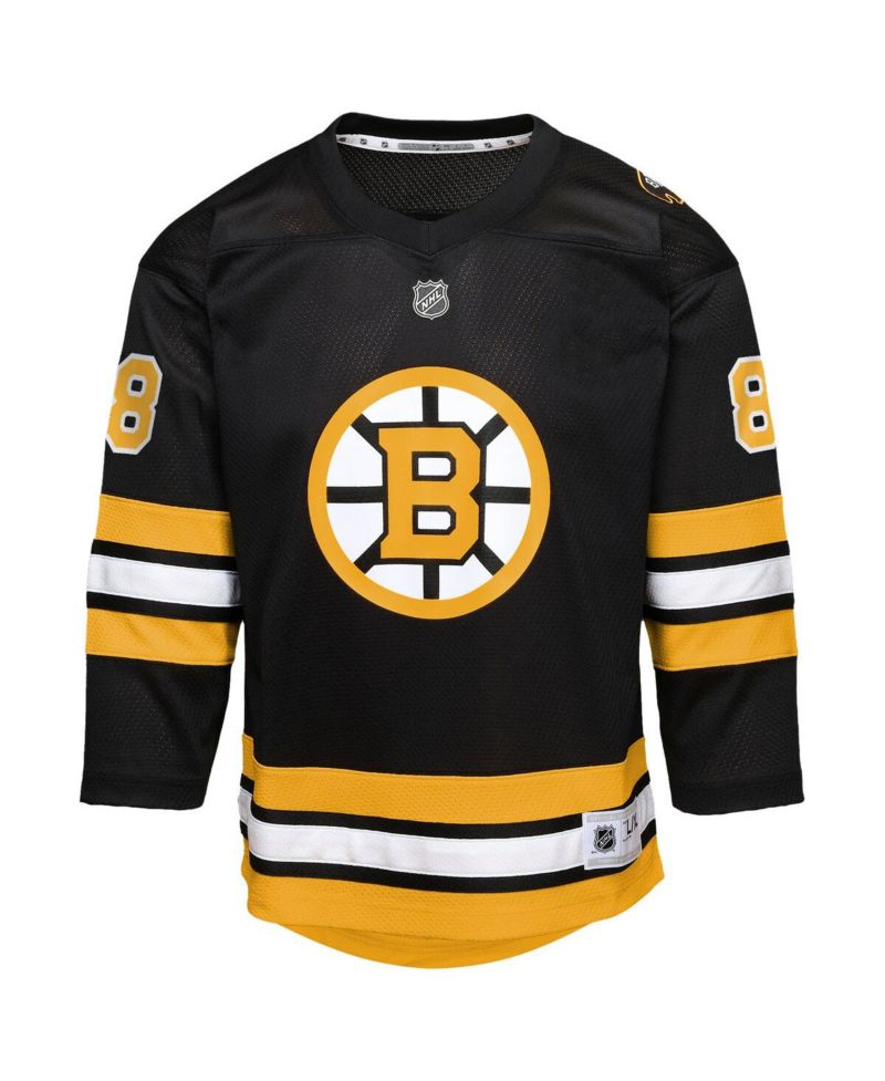 Big Boys and Girls David Pastrnak Black Boston Bruins Home Replica Player Jersey