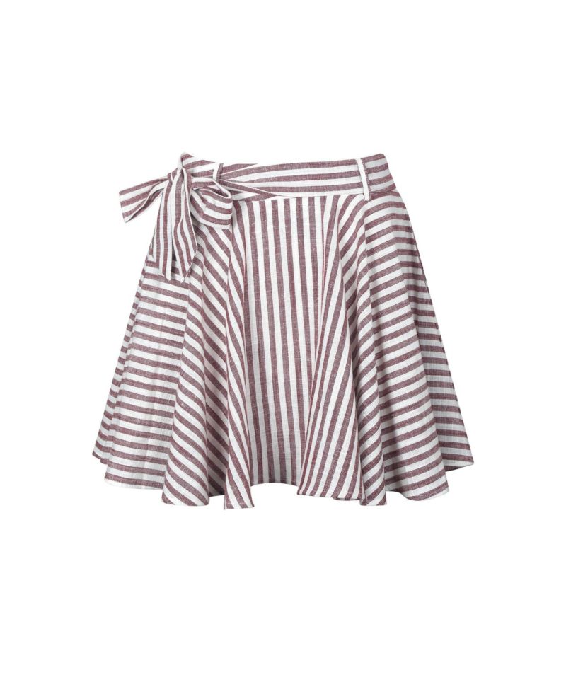 Women's Xolani Striped Mini A-Line Skirt