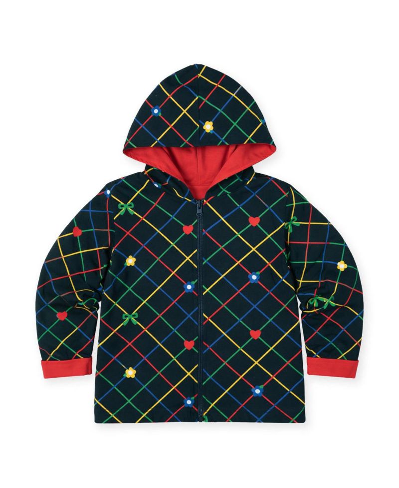 Big Girl (2T - 8) Reversible Jacket With Hearts, Flowers, Bows