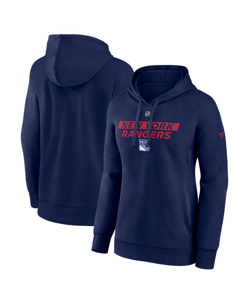 Women's Navy New York Rangers Authentic Pro Core Primary Fleece Pullover Hoodie