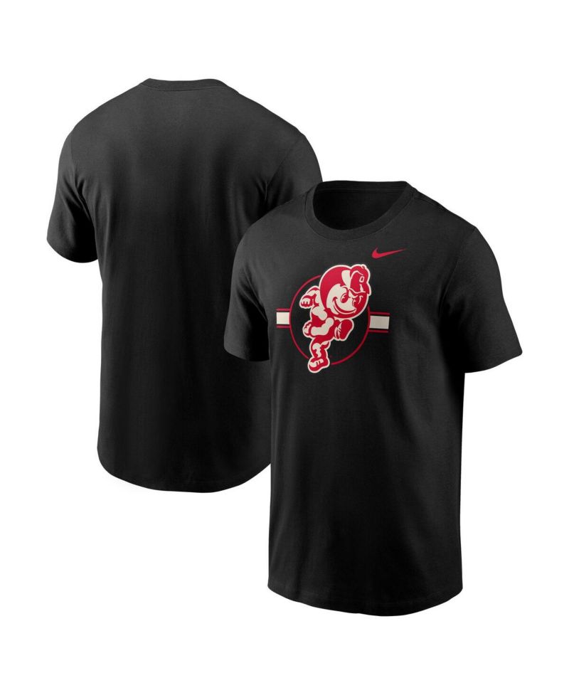 Men's Black Ohio State Buckeyes Man-To-Man Hockey T-Shirt