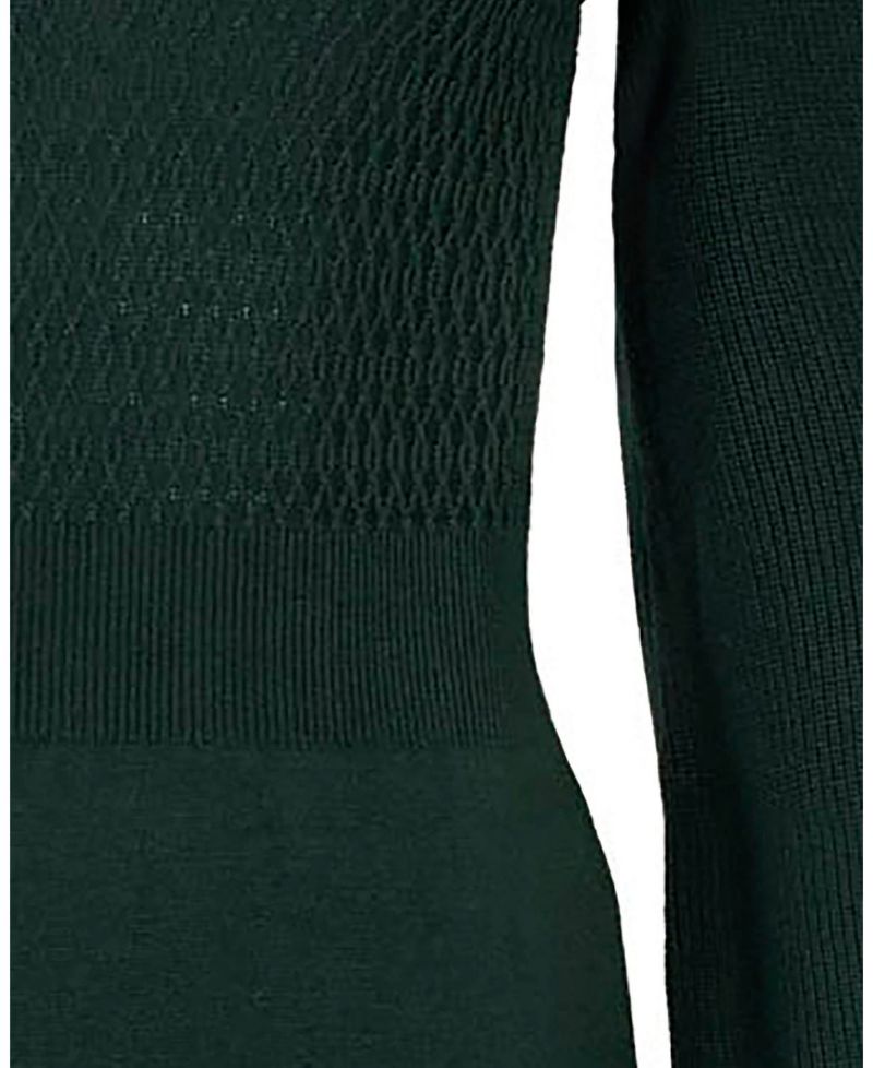 Women's Hope and Henry Organic Mock Neck Bodice Stitch Sweater Dress