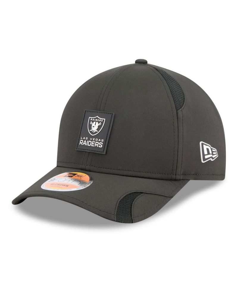 Men's Black Las Vegas Raiders 2025 Sideline M-Crown 9FORTY Adjustable Hat