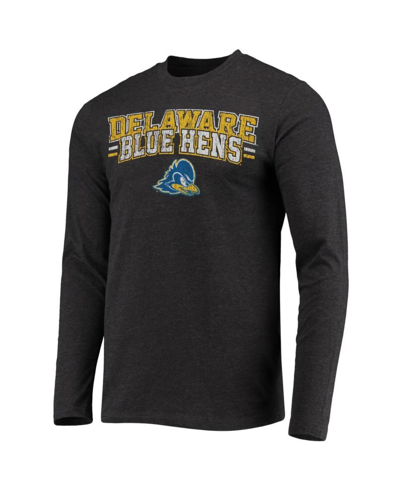 Men's Royal/Heathered Charcoal Delaware Fightin' Blue Hens Meter Long Sleeve T-Shirt and Pants