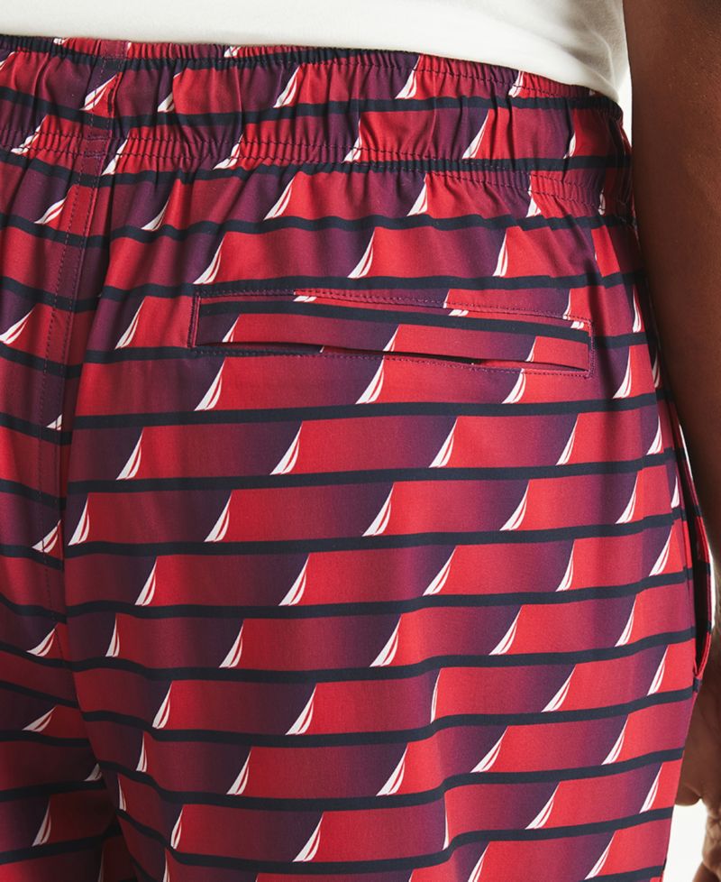 Men's Printed Drawstring Quick Dry 6" Swim Trunks