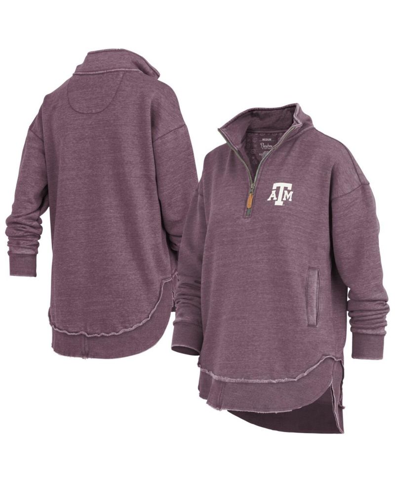 Women's Maroon Texas A&M Aggies Northfork Sojourn Poncho Quarter-Zip Sweatshirt
