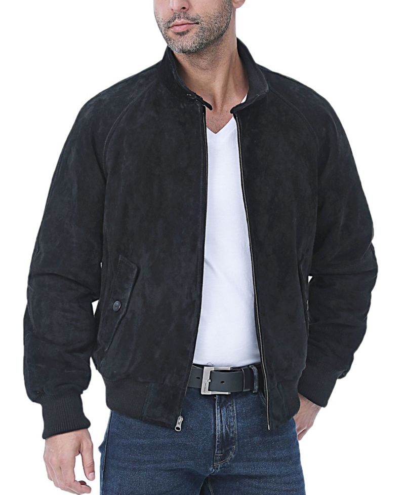 Tall WWII Suede Leather Bomber Jacket