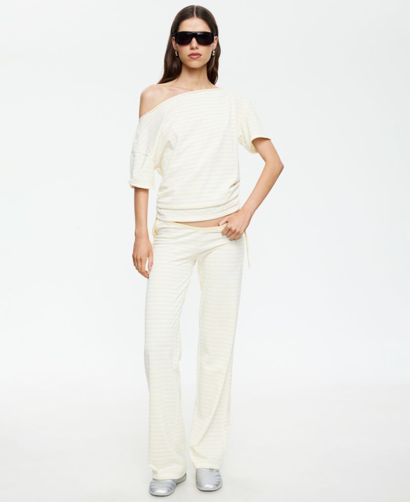 Women's Asymmetric Short-Sleeve Pull-On T-Shirt