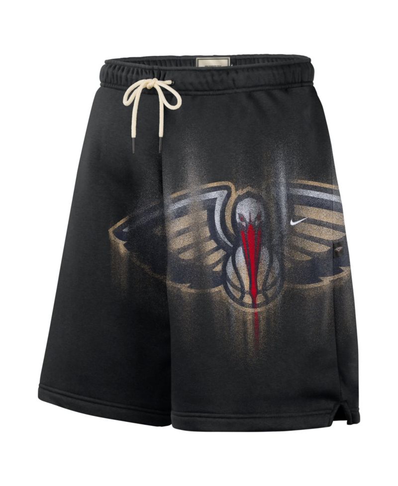 Men's Black New Orleans Pelicans 2026 Standard Issue Practice Icon Fleece Shorts