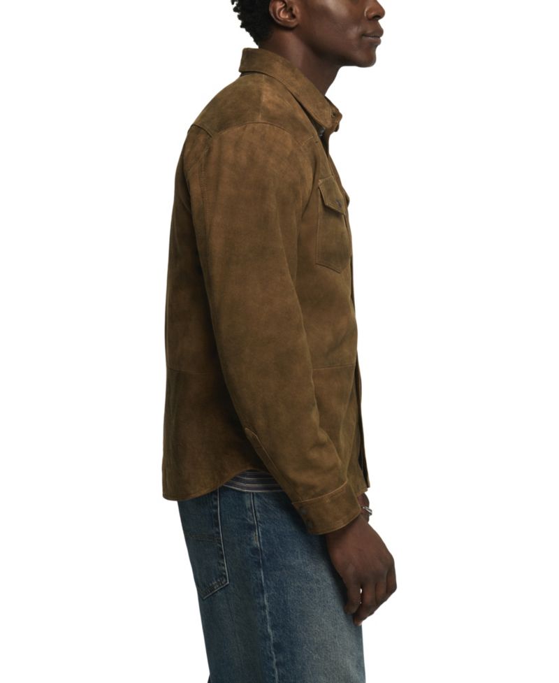 Men's Suede Western Shirt Jacket