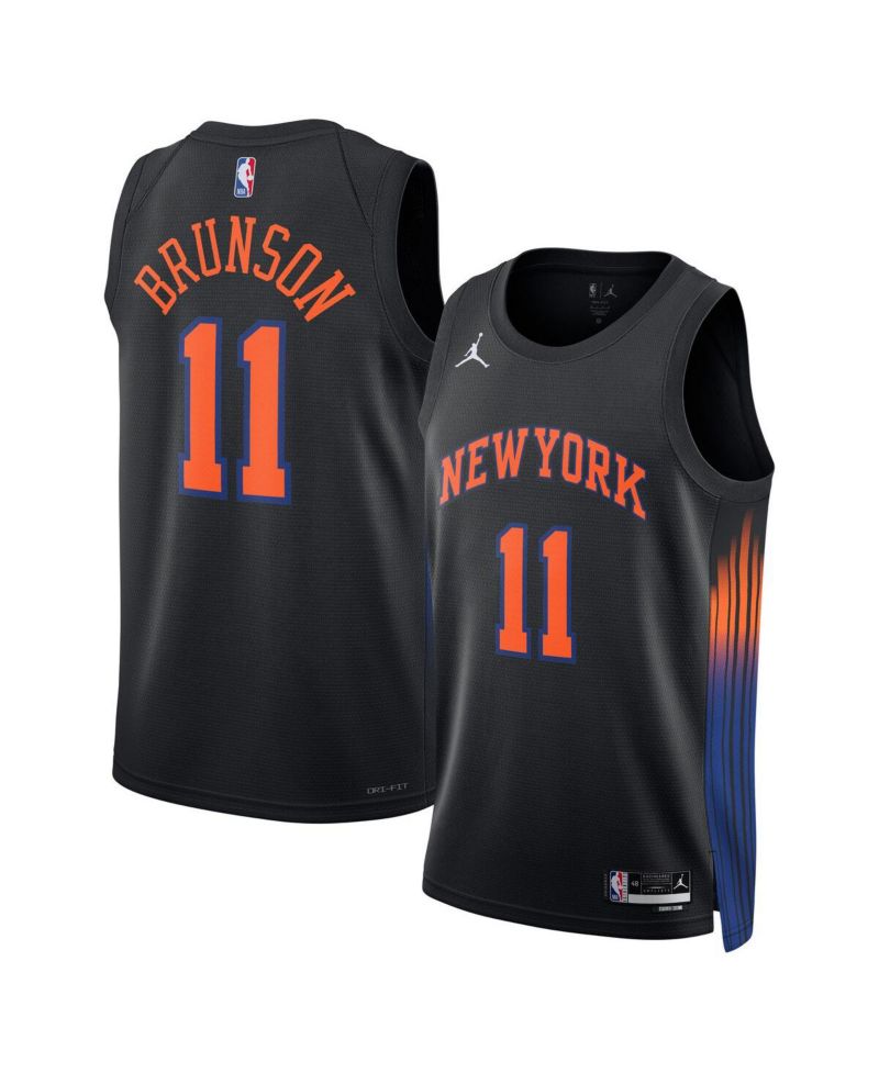 Men's and Women's Jalen Brunson Black New York Knicks Swingman Jersey