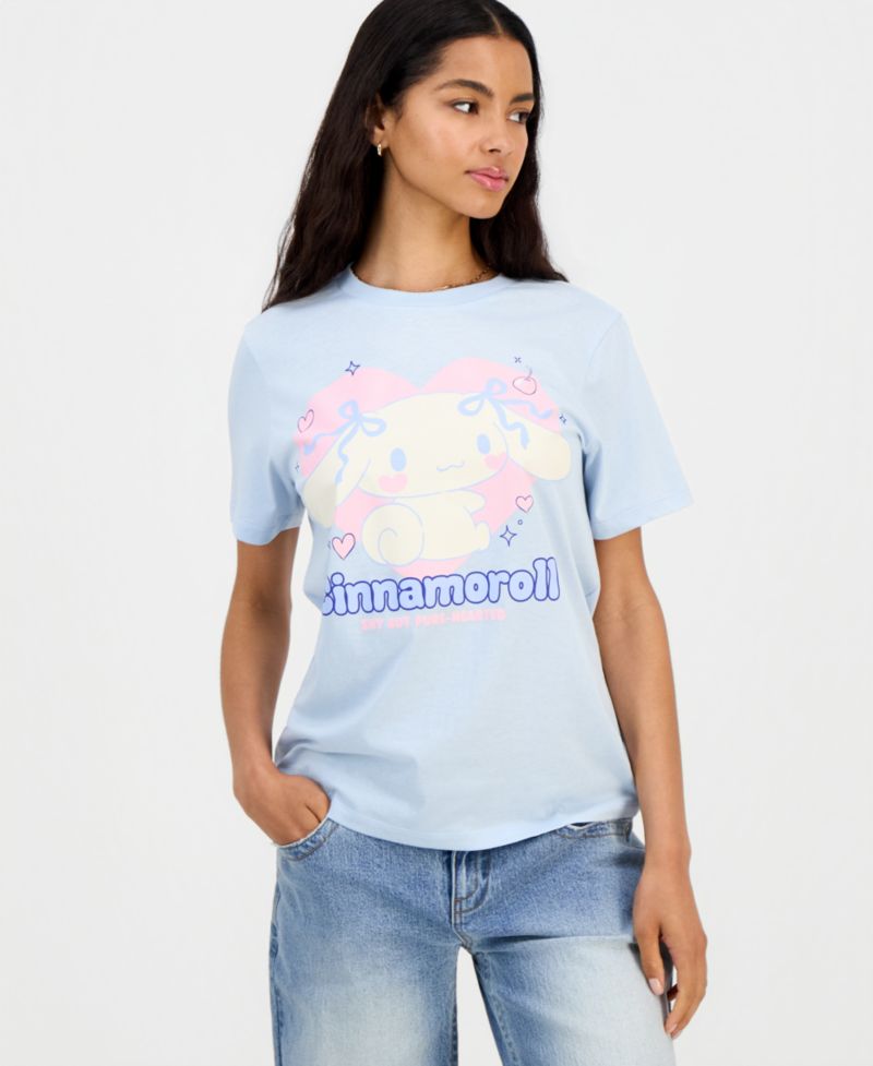 Juniors' Cinnamoroll Bow Graphic-Print Tee