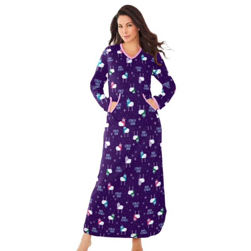 Women's Dreams and Co. Long Printed Sleep Shirt