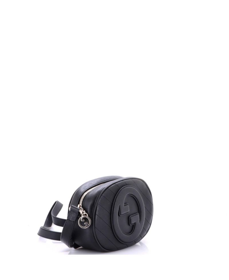 Blondie NM Round Camera Bag Diagonal Quilted Leather