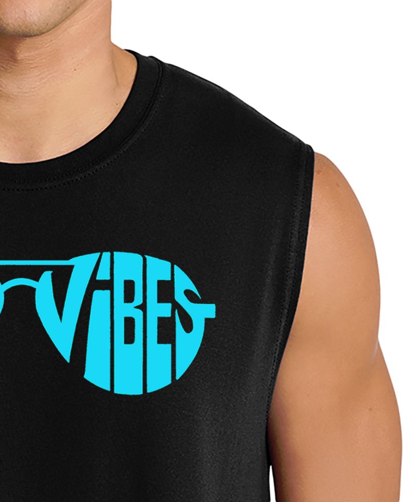 Men's Groovy Sunglasses Retro Word Art Graphic Tank Top