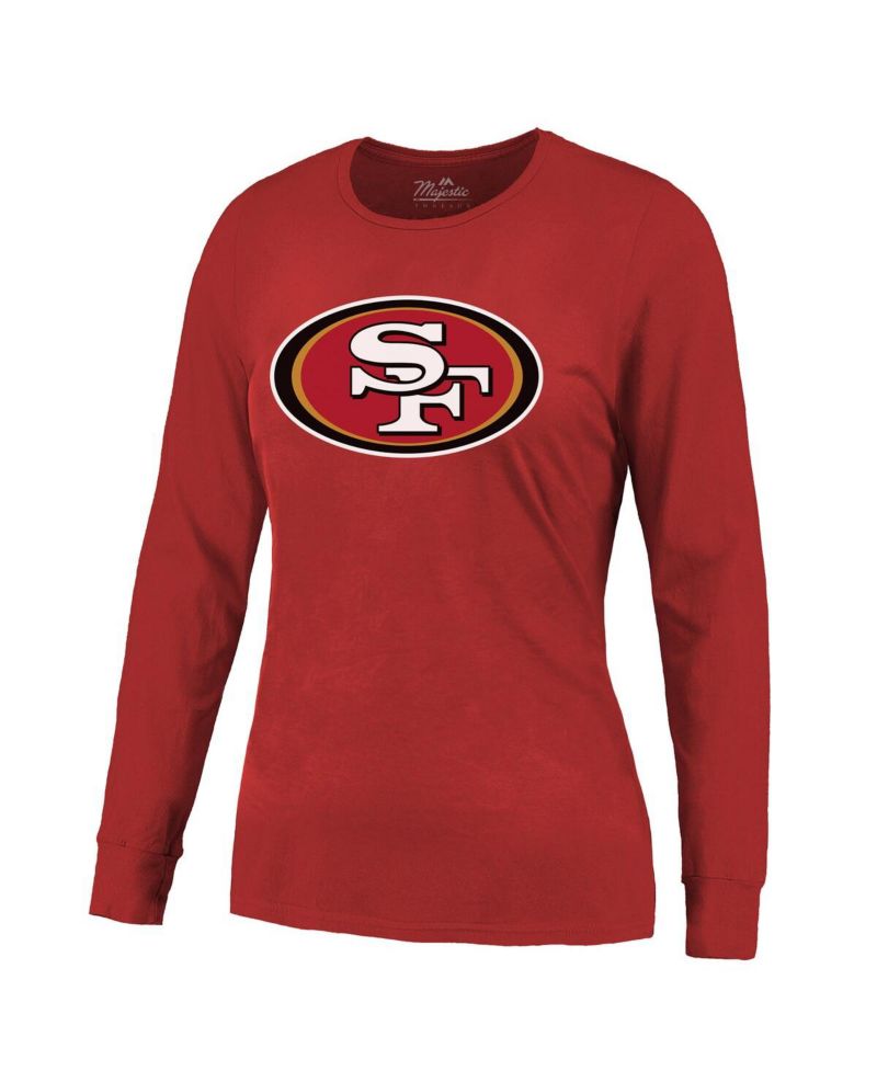 Women's Brock Purdy Scarlet San Francisco 49ers Player Name & Number Long Sleeve T-Shirt