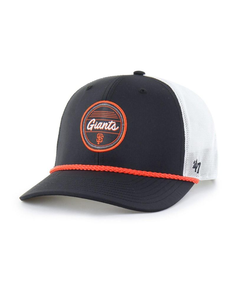 Men's Black/White San Francisco Giants Fairway Trucker Adjustable Hat