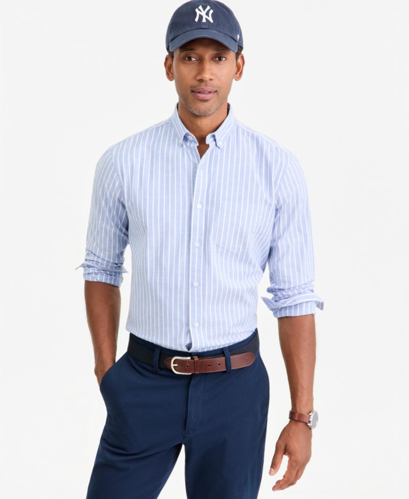 Men's Harry Striped Long-Sleeve Oxford Shirt