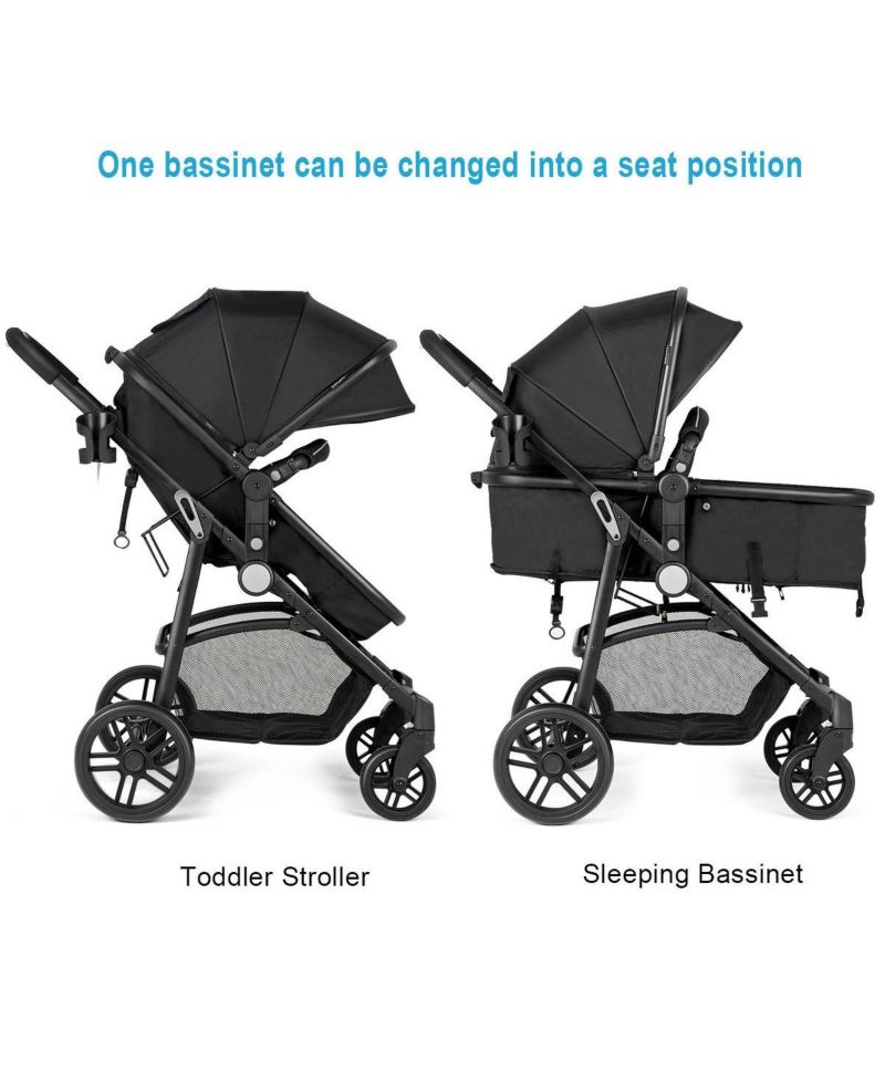 2-in-1 Baby Pushchair with Foldable Design for Newborn Infants
