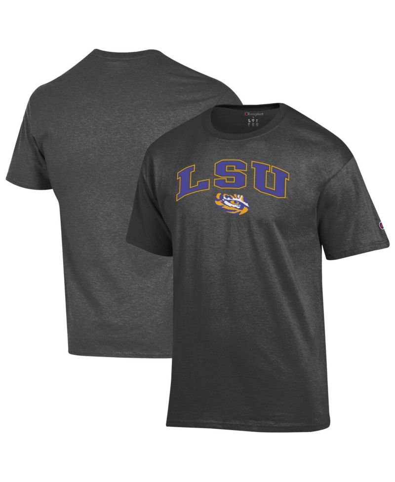 Men's Charcoal LSU Tigers Arch Over Logo T-Shirt