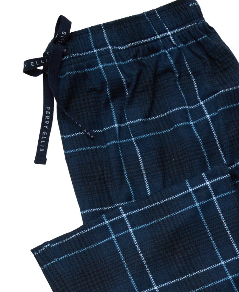 Men's Short-Sleeve Plaid T-Shirt and Pants, 2-Piece Set