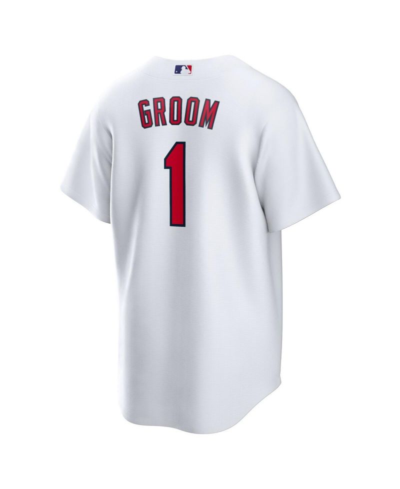 Men's White St. Louis Cardinals 1 Groom Home Replica Jersey