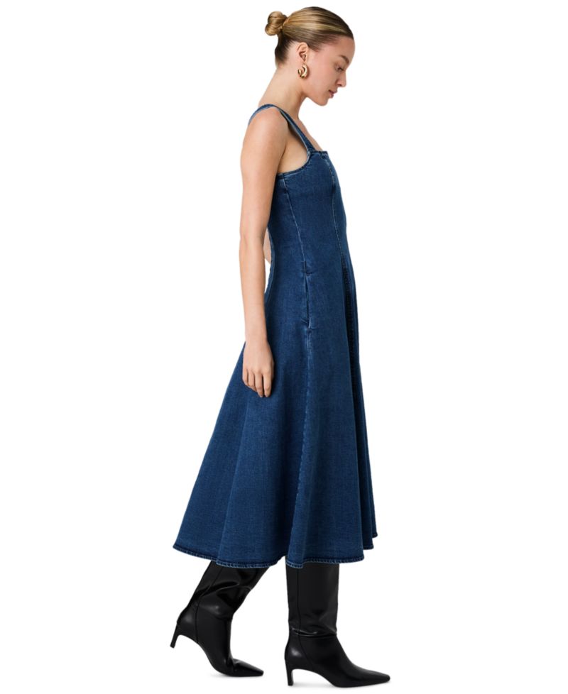 Women's Delancey Denim Flare Midi Dress