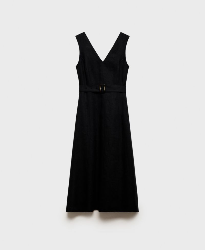 Women's Flared Linen Dress