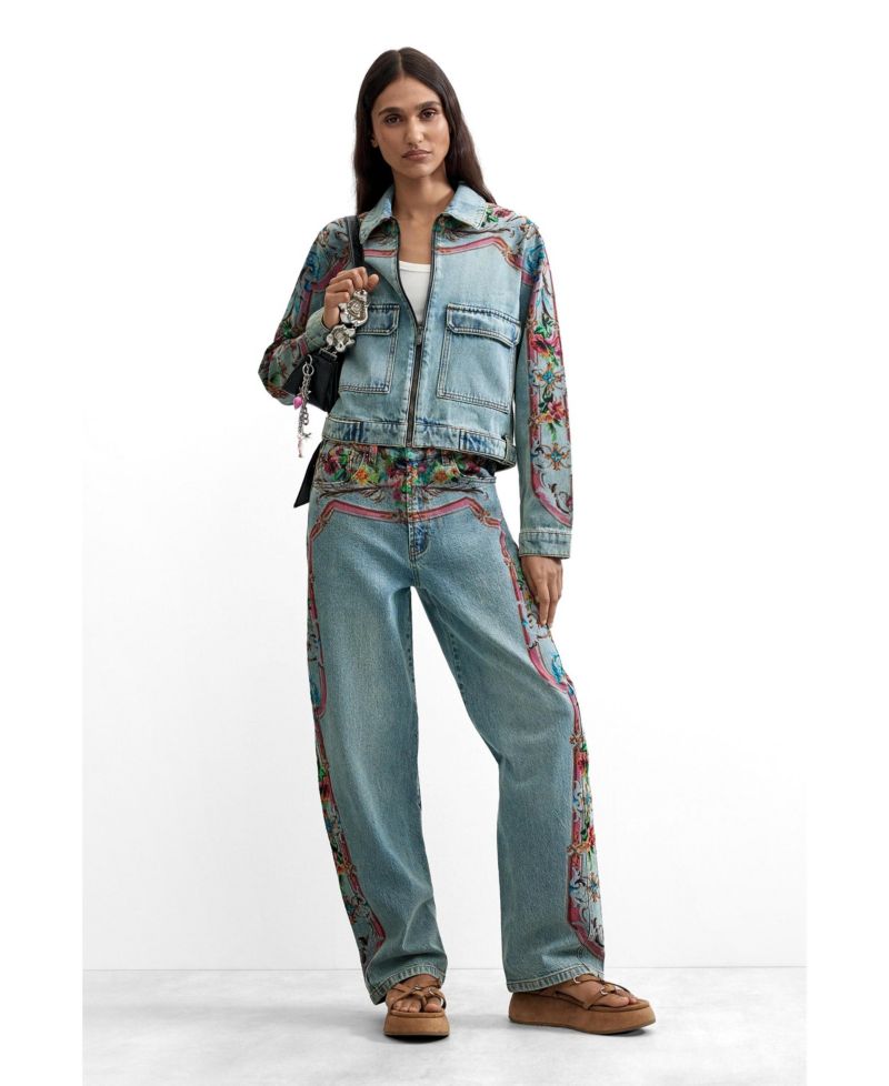 Women's Embroidered denim jacket cotton