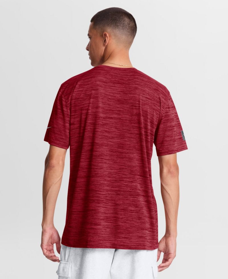 Men's Cardinal Arizona Cardinals Sideline Double Covered Dri-FIT Velocity T-Shirt